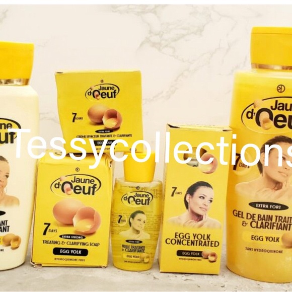 jaune d'oeuf treatment & clarifying egg yolk body milk,oil and soap,6 piece